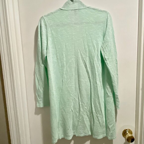 (3) Eileen Fisher Boho Minimalist Org. Linen Cotton Longline Cardigan Sweater M - Picture 2 of 6